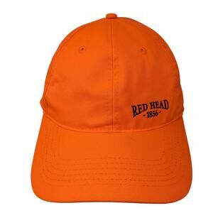 Red Head 1856 Strapback Baseball Cap Orange One Size Adjustable Embroidered